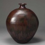 2009 鉄砂扁壷　48×40×34