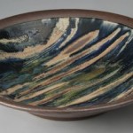 2014 呉須指描大皿　14X62X62