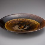 2013 黒釉灰振皿　5ｘ35ｘ35