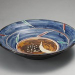 2011 赤絵月桃文皿　54×54×12