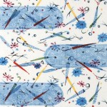 2013 型染着物　着物（部分）