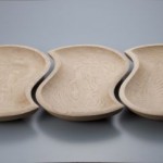 2012 栗一文字の器（三組）5．5×41×27