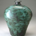 2013 銅彩扁壷　４８×４０×３３