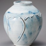 2015 海鼠釉盛絵壷　37x33.8x33.8
