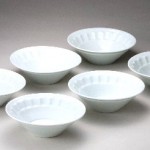 2013 白磁鎬手組鉢　7.5×23×23